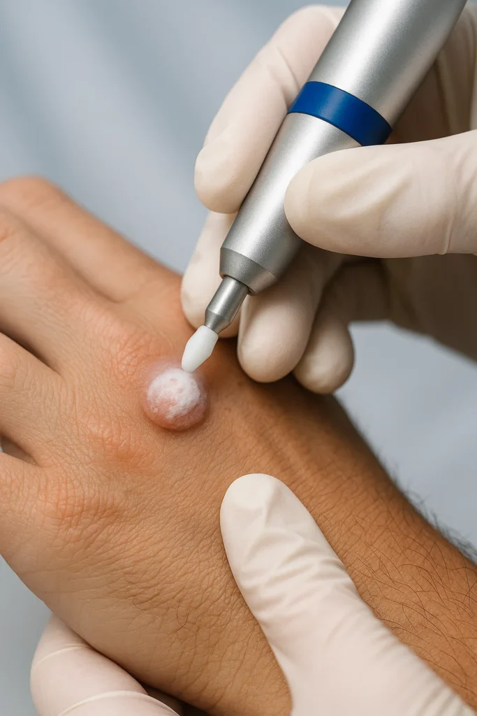 example of wart removal Tyne & Wear using cryopen