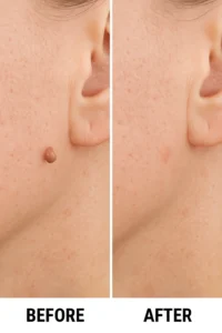 Skin tags removal Tyne & Wear before and after