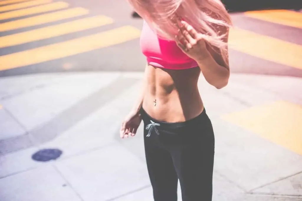 Woman with toned stomach after LA-EMS Body Sculpting Treatment Tyne & Wear 